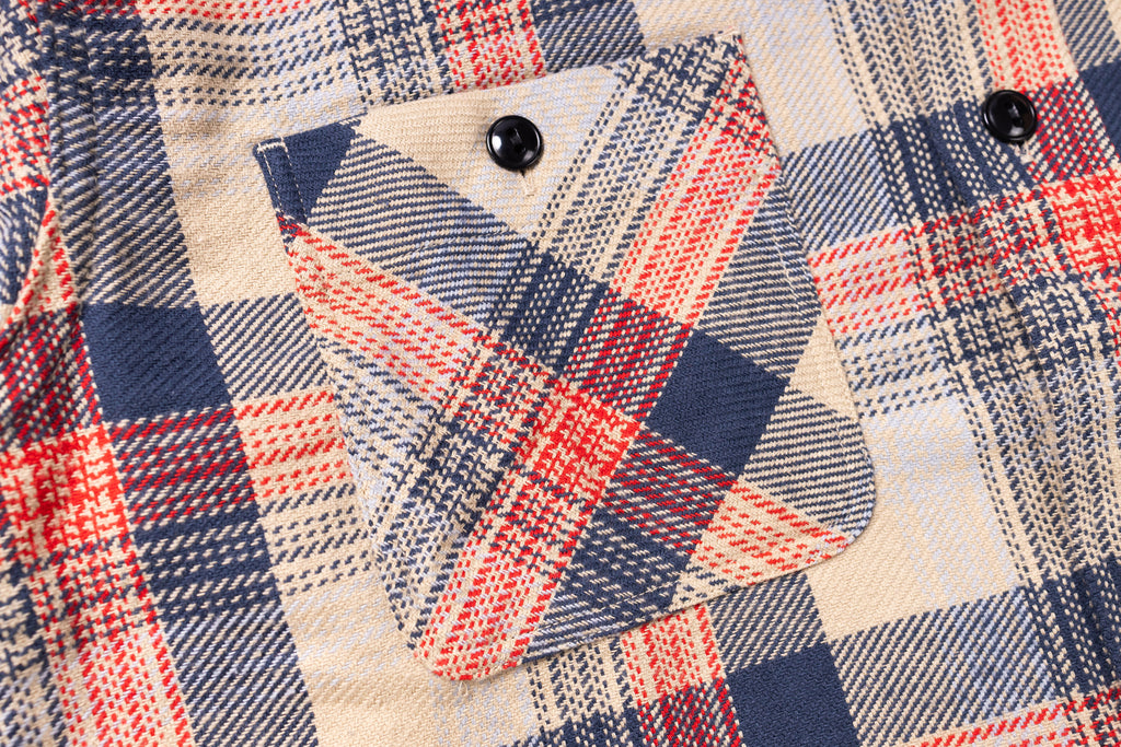 Pocket of a flannel shirt