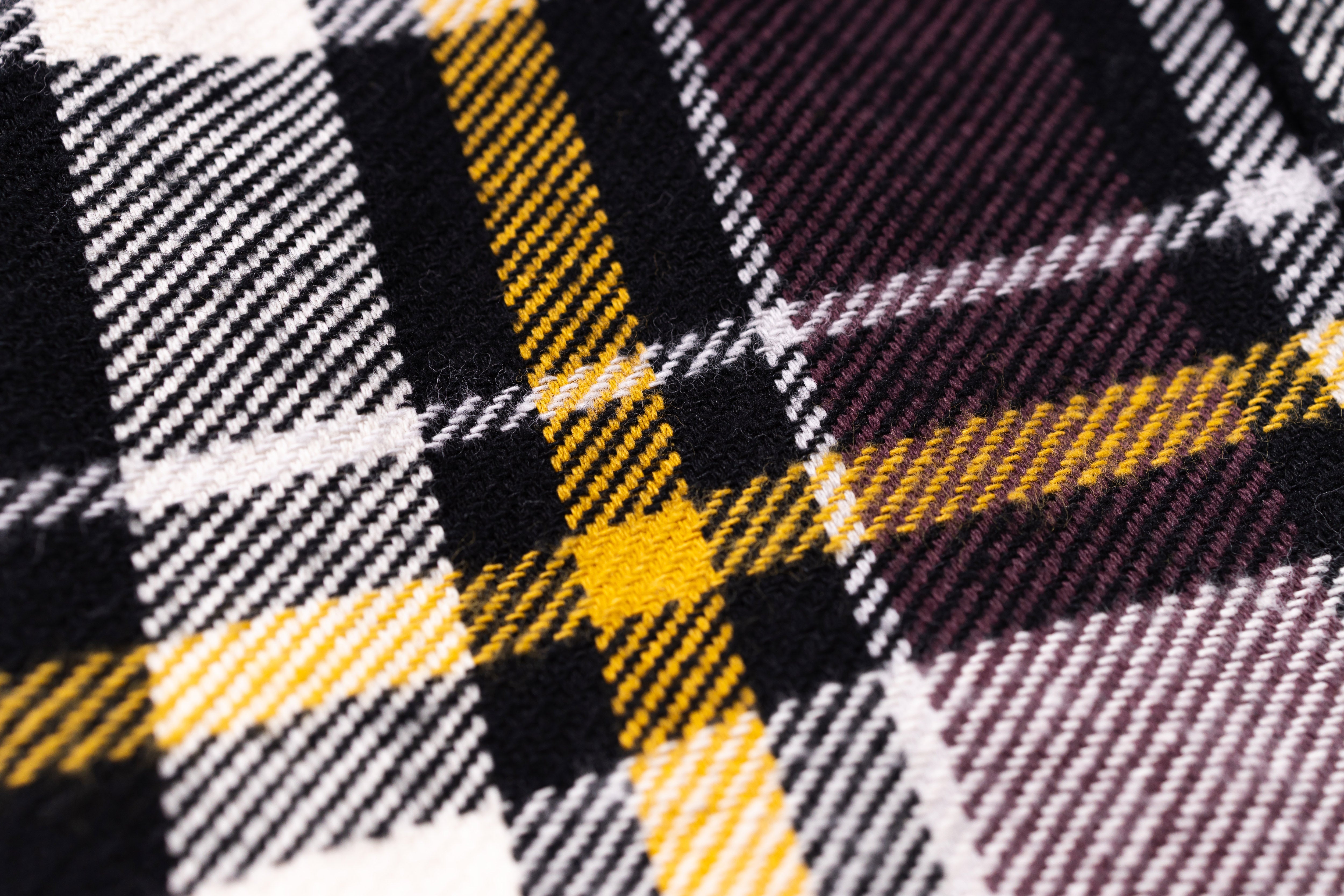 SUGAR CANE - Twill Check Work Shirt in Brown-5