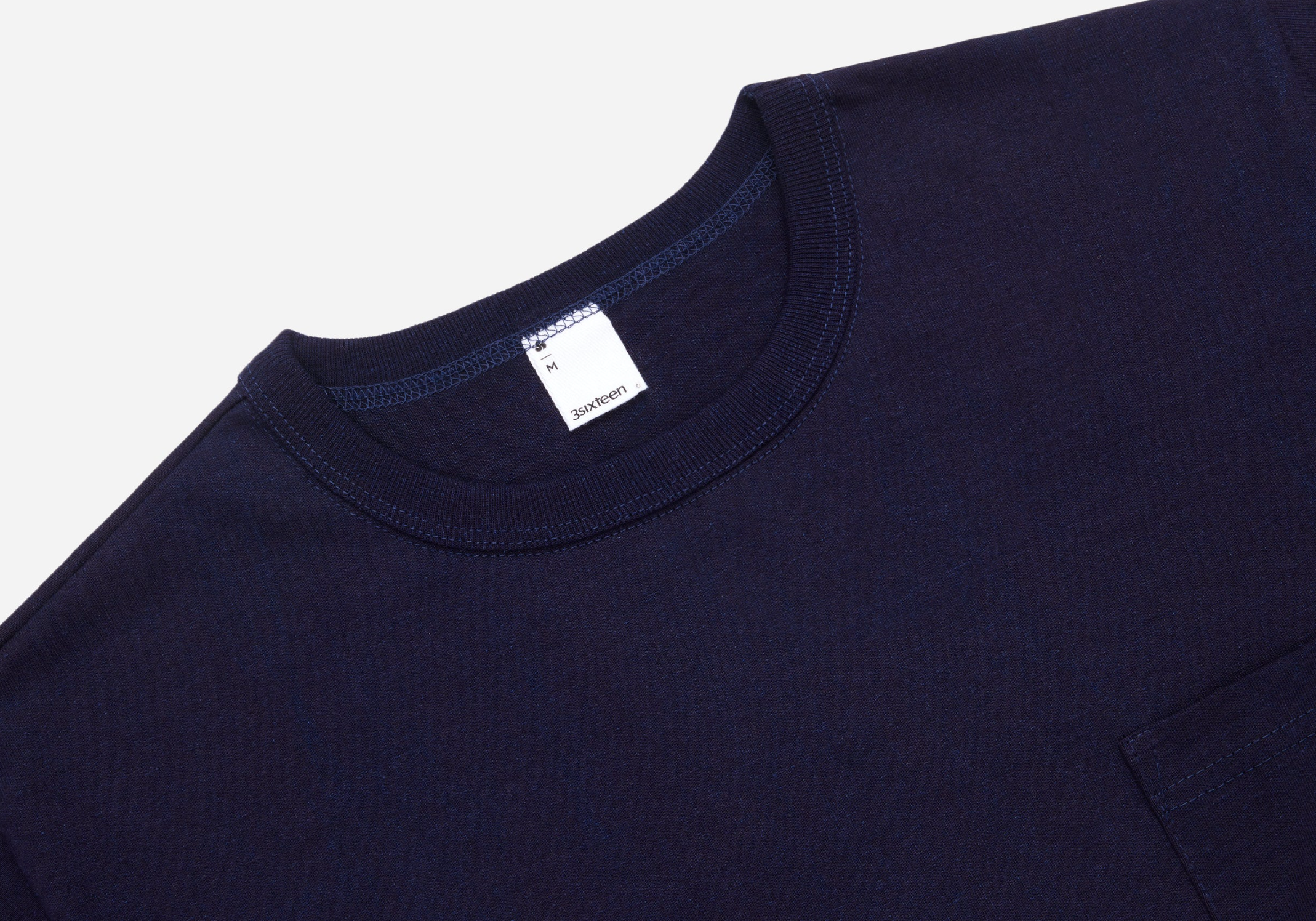 3SIXTEEN - Heavyweight Pocket T-Shirt 2-Pack in Indigo