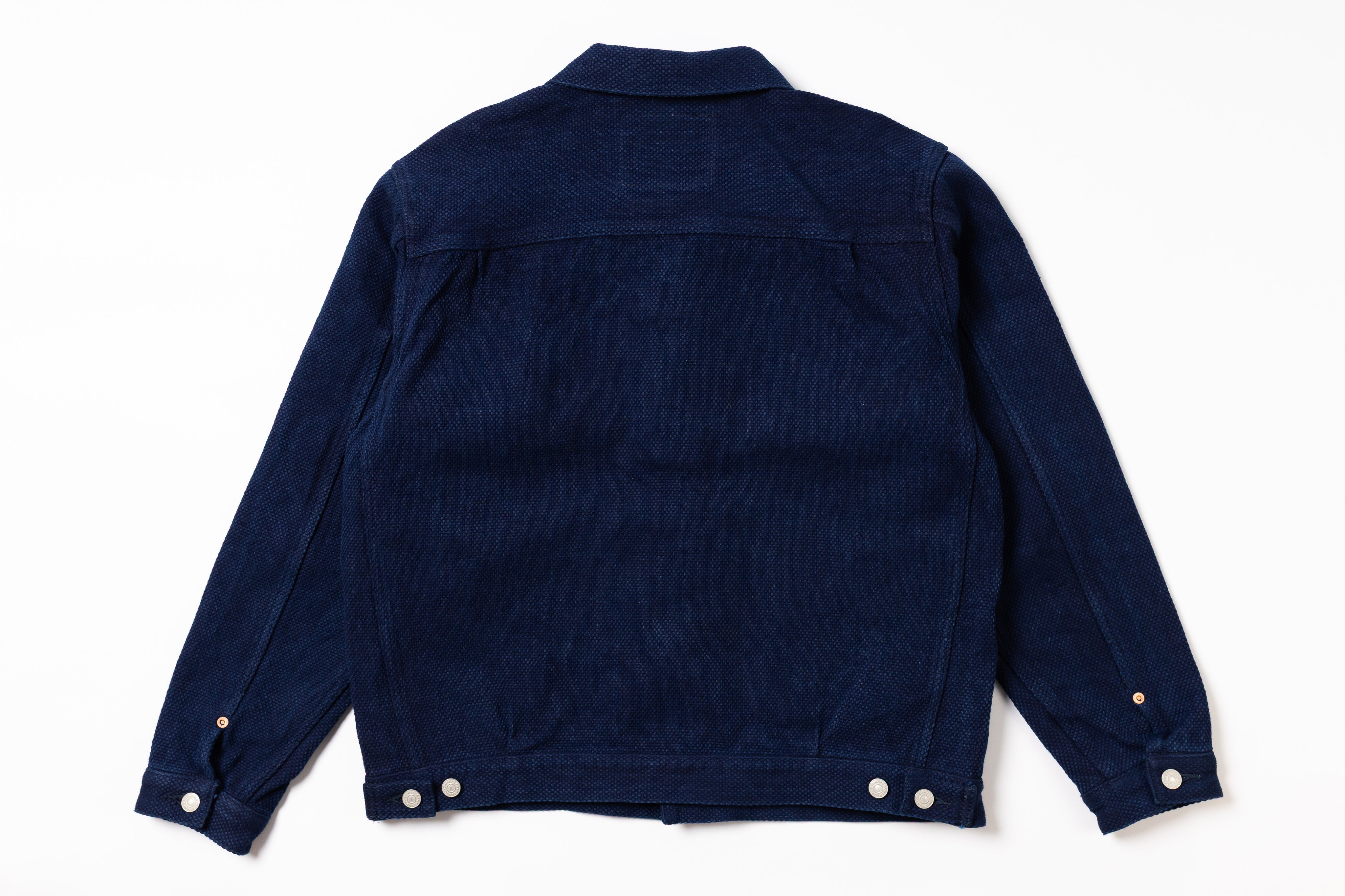 Navy blue jacket on a white background