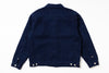 Navy blue jacket on a white background