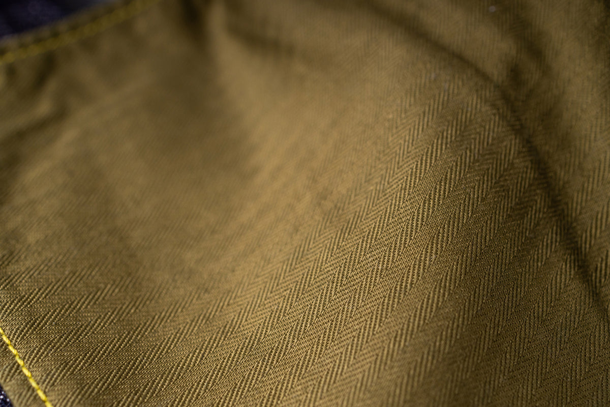 Close-up of brown fabric texture with a subtle pattern