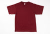 Maroon t-shirt on a white background