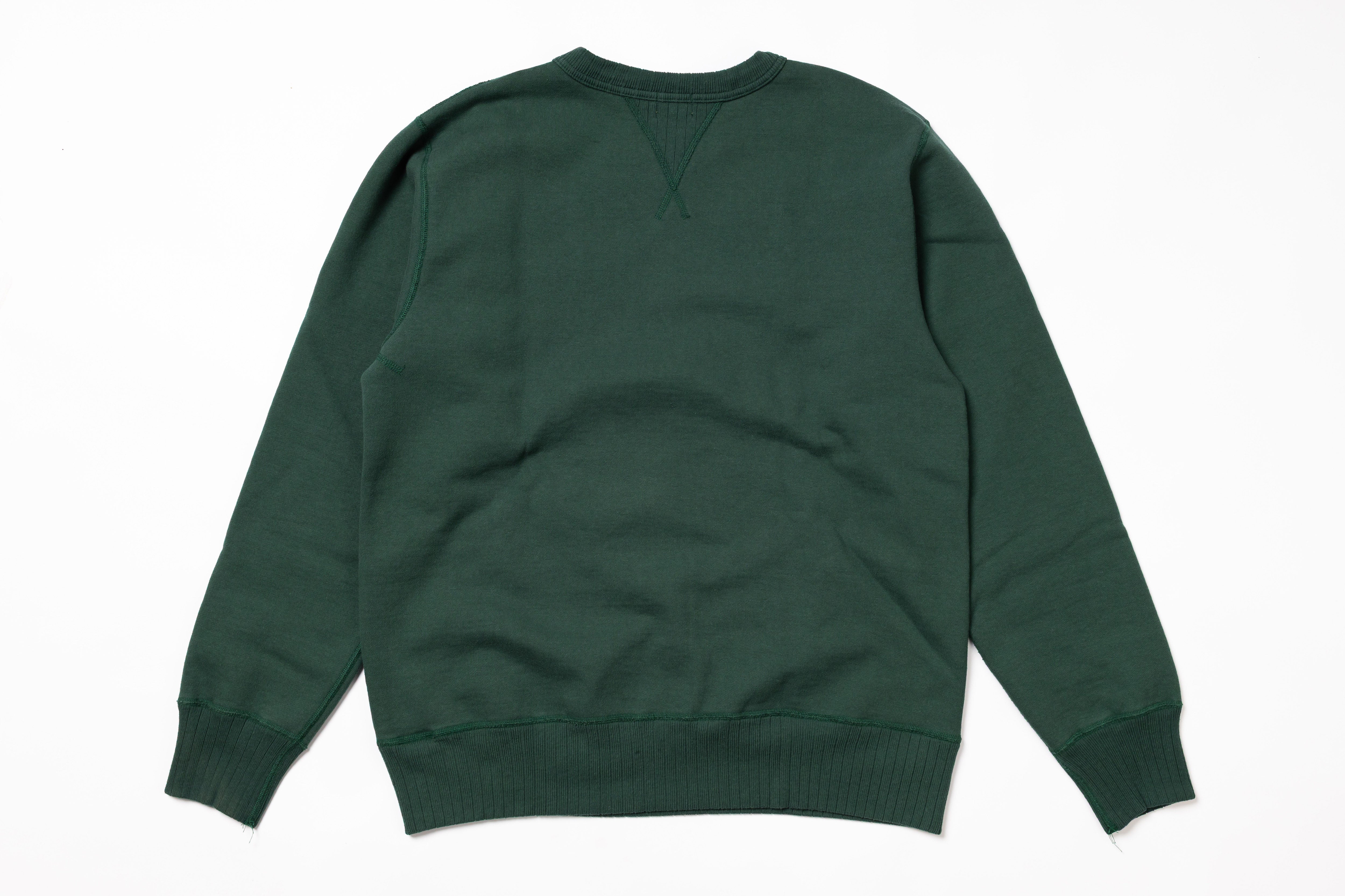 Green sweatshirt on a white background