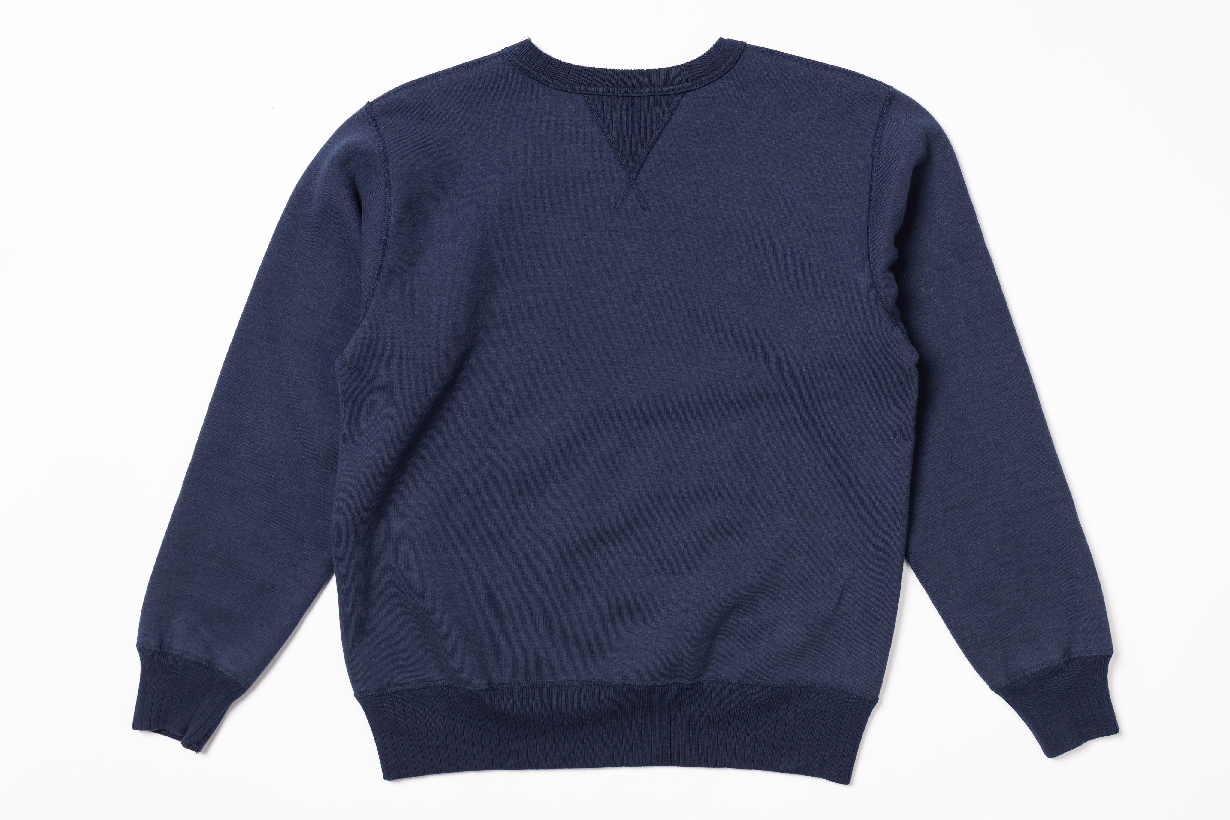 Navy blue sweater on a white background