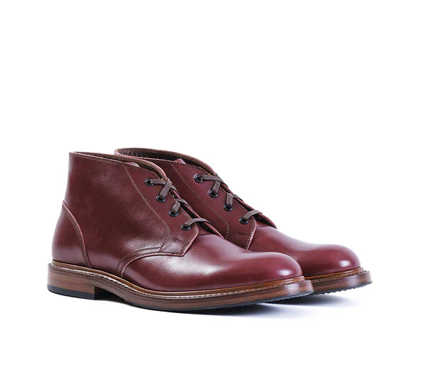 JOHN LOFGREN - The Steadfast Chukka Boots in French Calfskin Burgundy-1