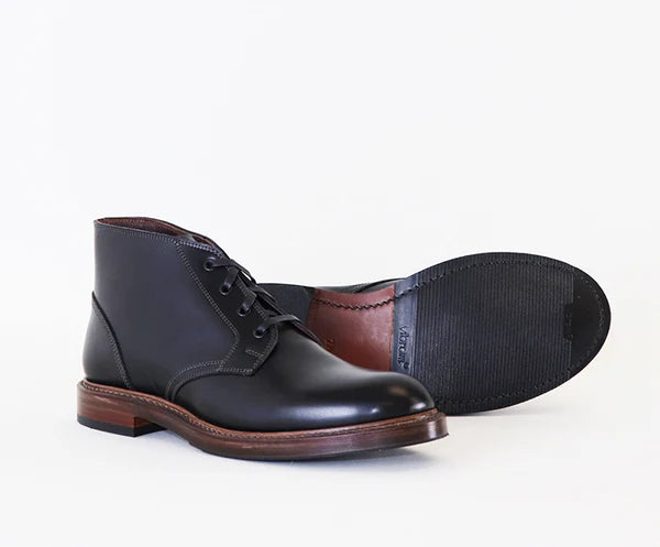 JOHN LOFGREN - The Steadfast Chukka Boots in French Calfskin Black-3