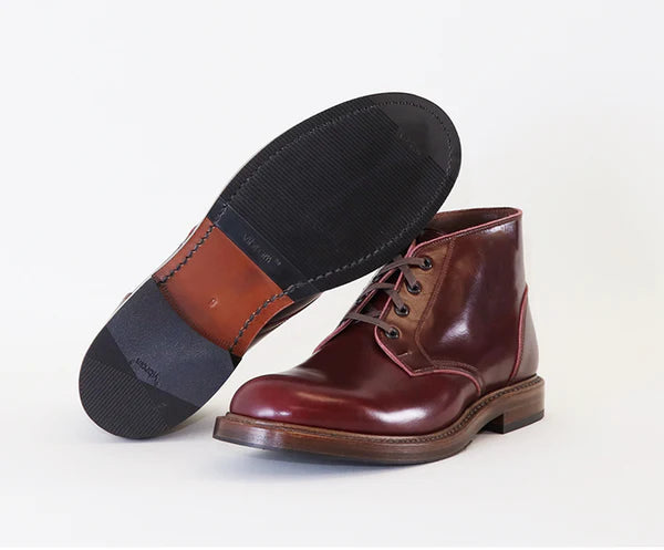 JOHN LOFGREN - The Steadfast Chukka Boots in French Calfskin Burgundy-3