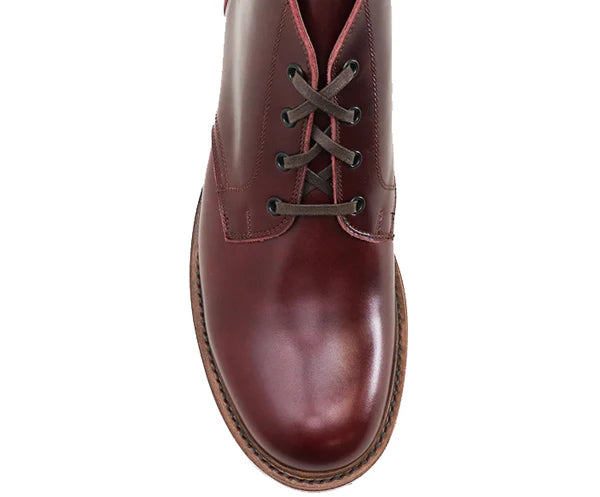 JOHN LOFGREN - The Steadfast Chukka Boots in French Calfskin Burgundy-6