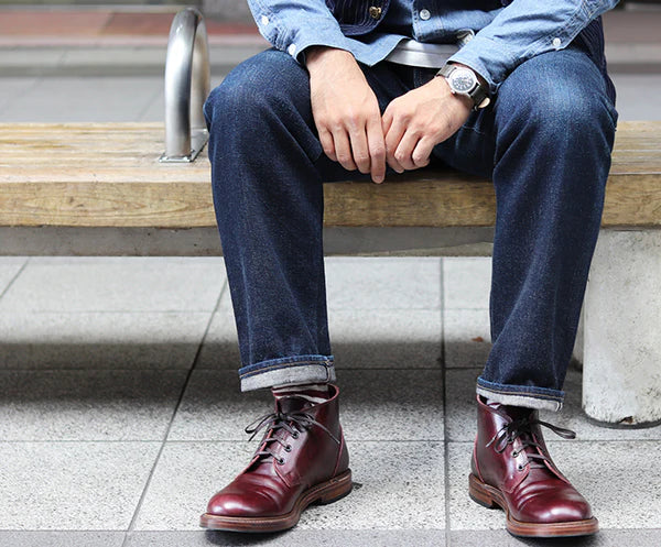 JOHN LOFGREN - The Steadfast Chukka Boots in French Calfskin Burgundy-8
