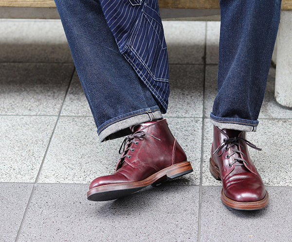 JOHN LOFGREN - The Steadfast Chukka Boots in French Calfskin Burgundy-9